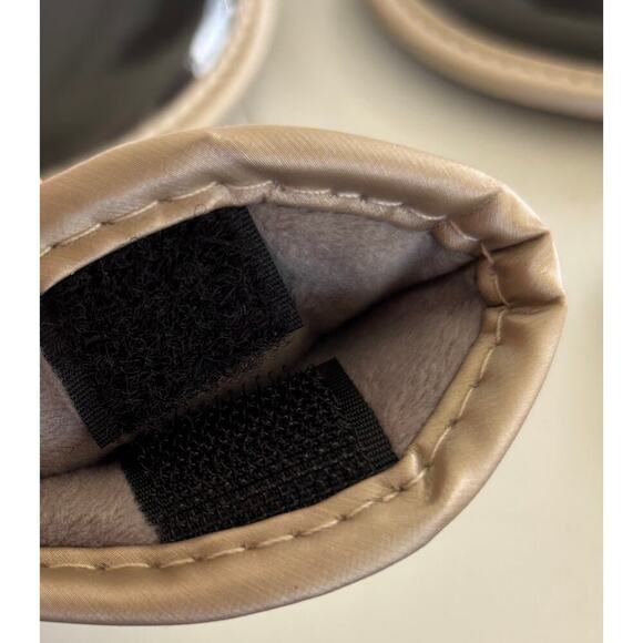 Golf‎ Club Head Covers Black Gold Hook and Loop Fastener Set of Six - Picture 3 of 4